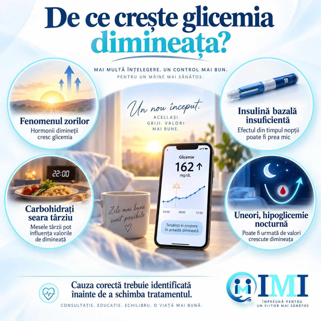 De ce crește glicemia dimineața?