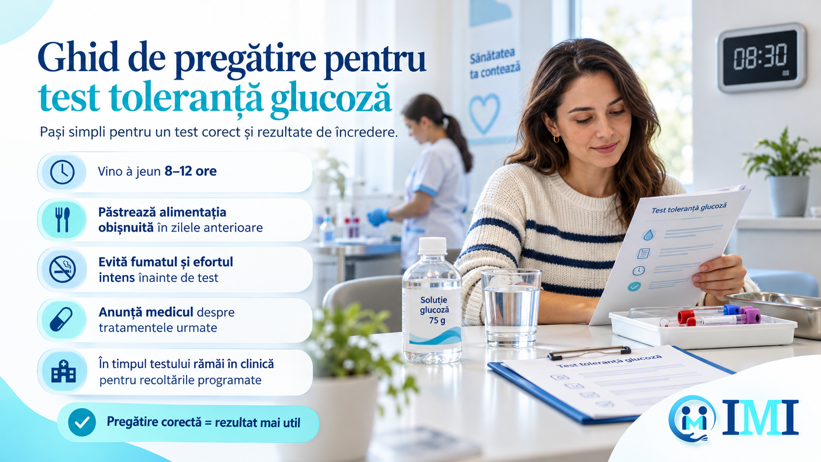 Ghid de pregătire pentru test toleranță glucoză