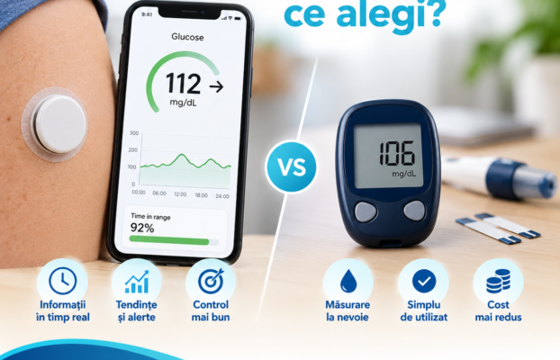Monitorizare glicemica vs glucometru: ce alegi?