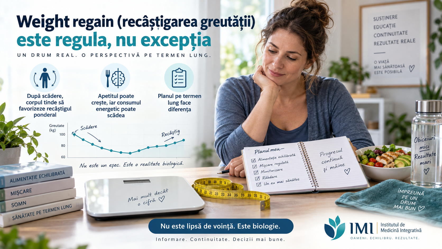 Weight regain (recâștigarea greutății) este regula nu excepția – de ce apare și cum poate fi prevenit pe termen lung