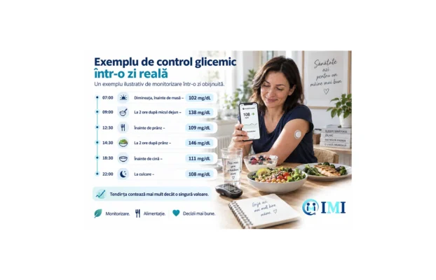 Exemplu de control glicemic într-o zi reală