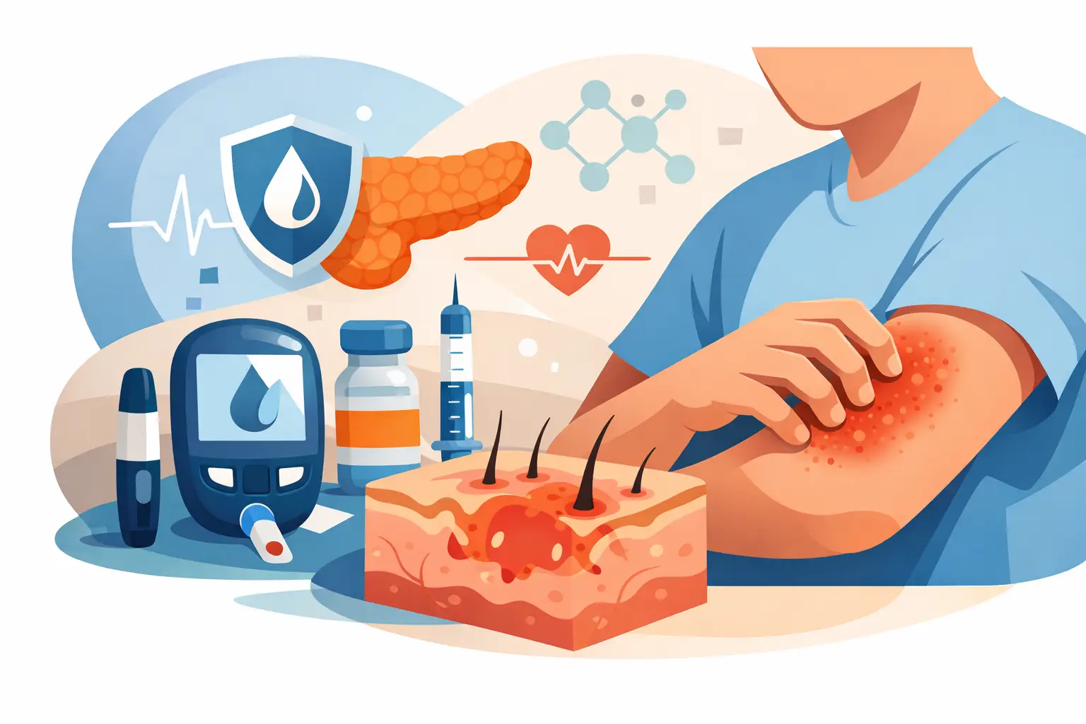 Mâncărimi ale pielii și diabetul: când apar