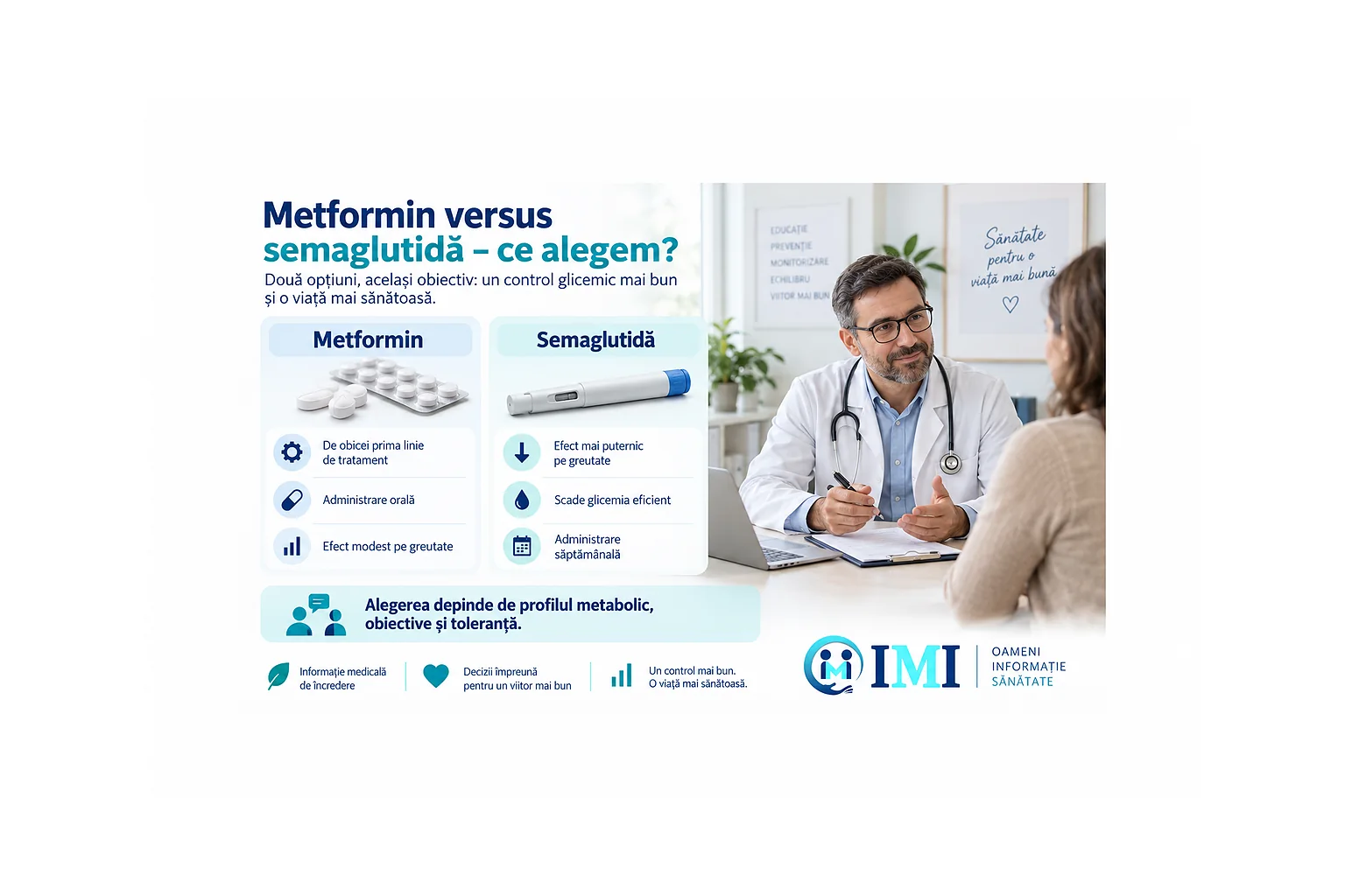 Metformin versus semaglutidă – ce alegem?